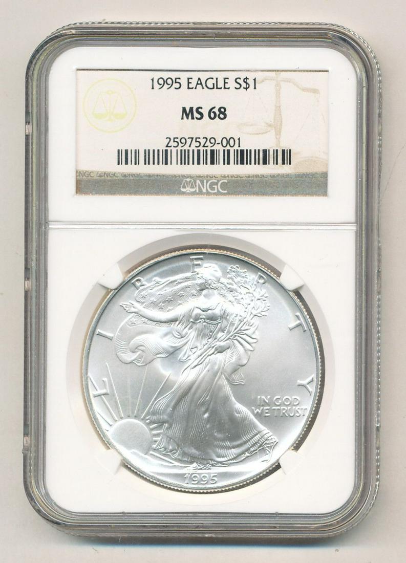 1995 American Silver Eagle NGC MS68 (1 of 2)