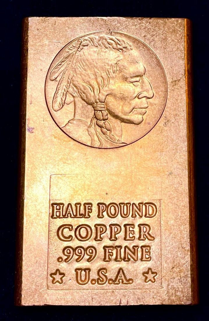 Massive Half Pound Buffalo Copper Bar (1 of 3)