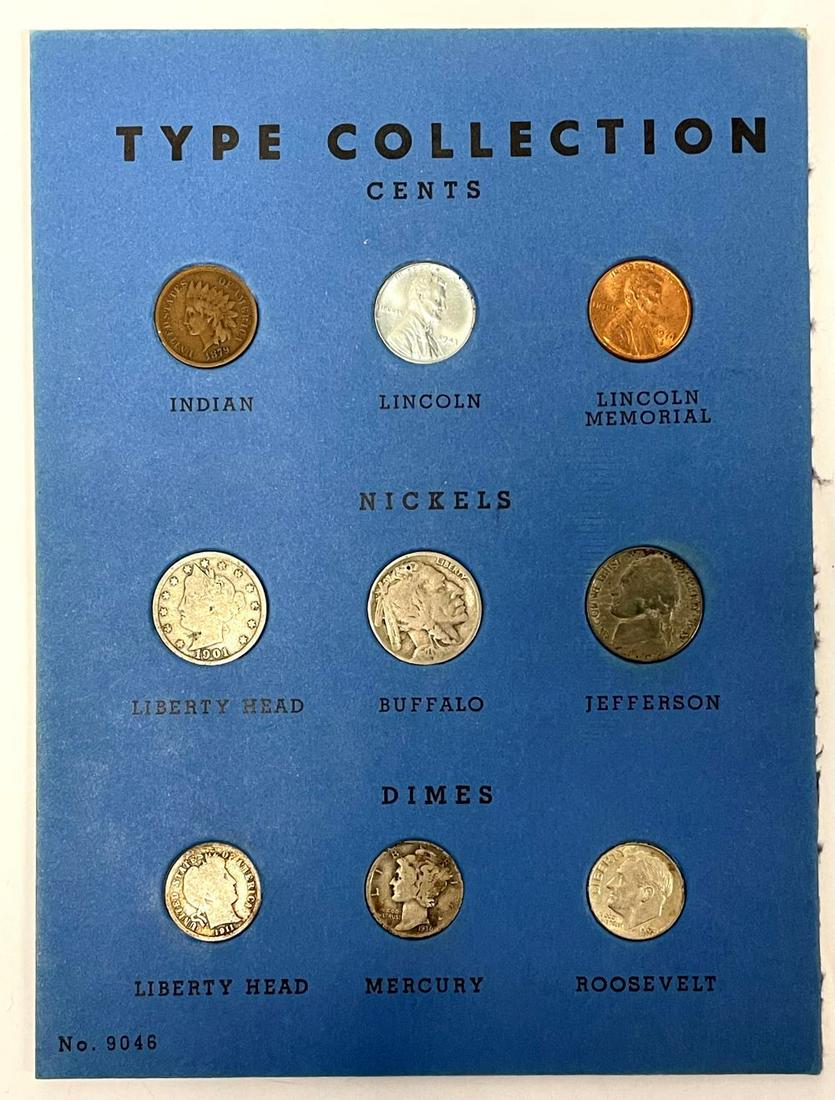 U.S. Twentieth Century Type (9) Coins (1 of 5)