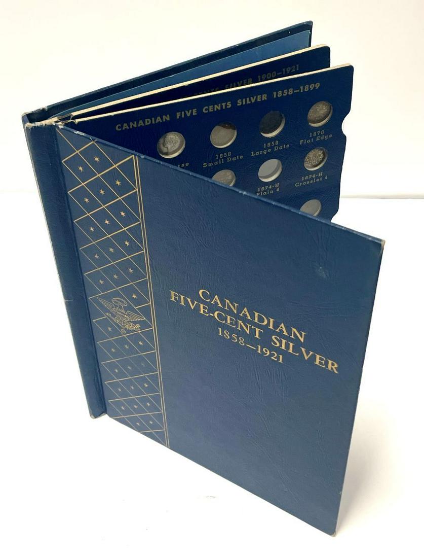 1858-1921 Near Complete Canadian Five Cent Silver (1 of 20)