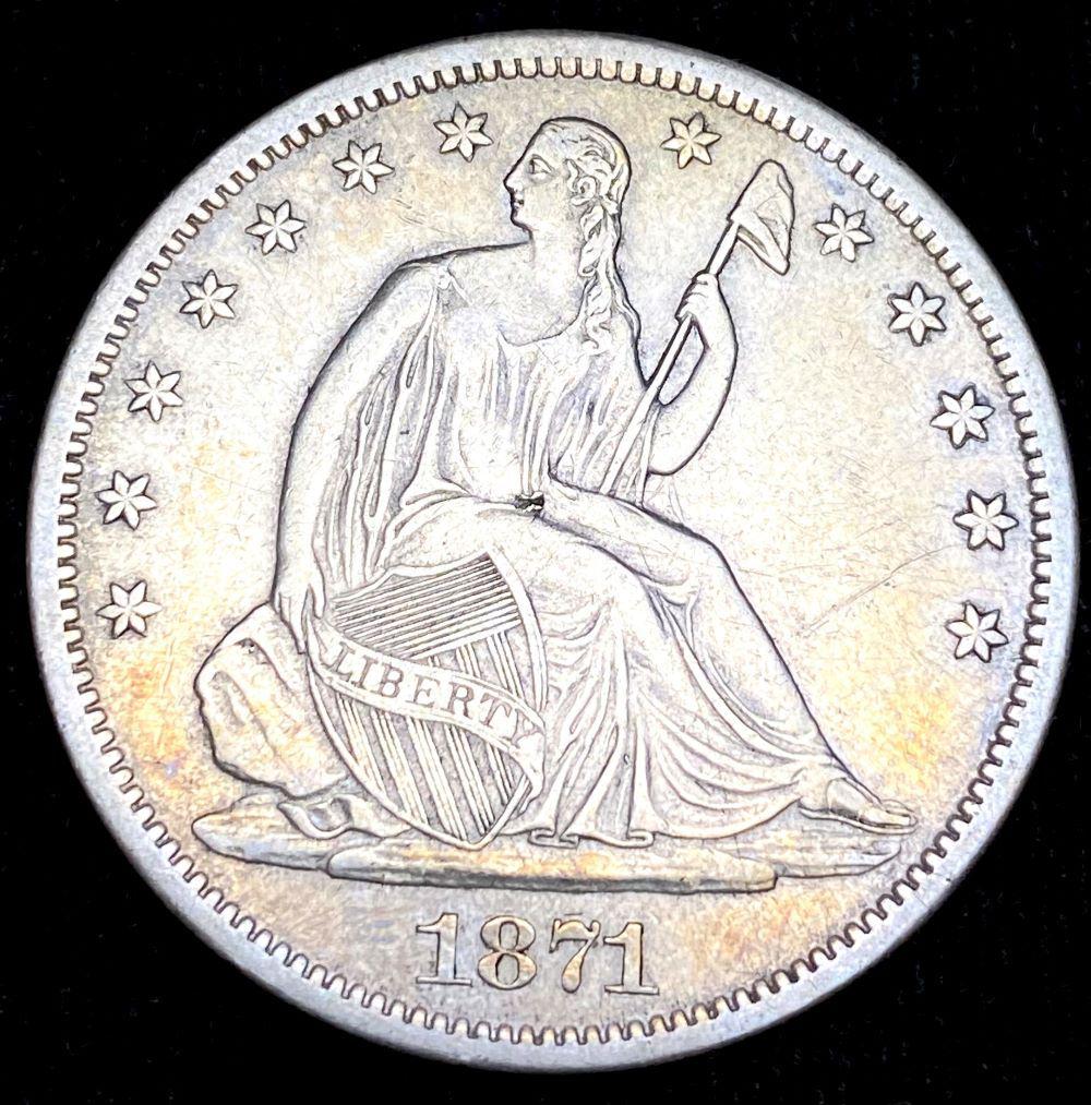 1871-S Seated Liberty Half Dollar XF (1 of 2)