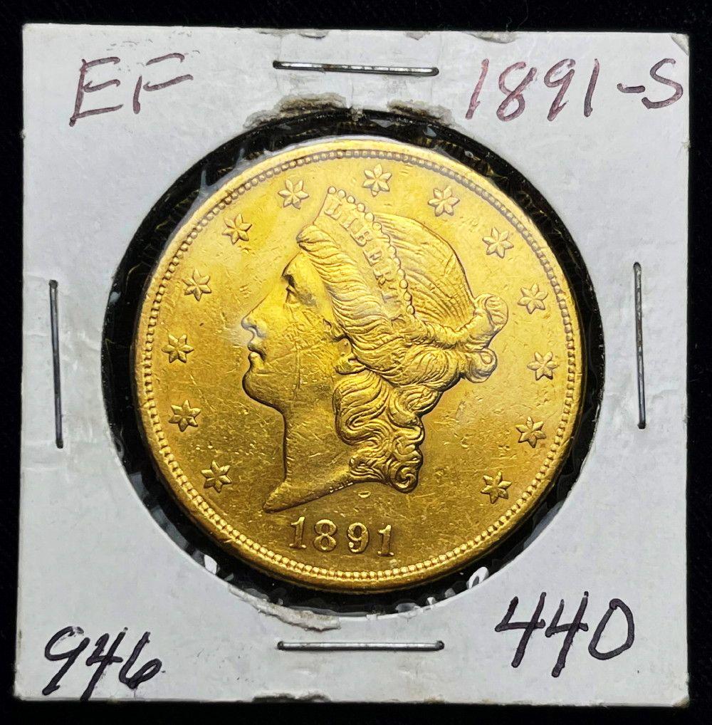 Last Minute Addition 1891-S Liberty Head $20 Gold Coin (1 of 2)