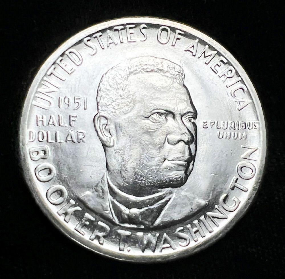 1951 Booker T. Washington Silver Half Dollar Choice BU (1 of 2)