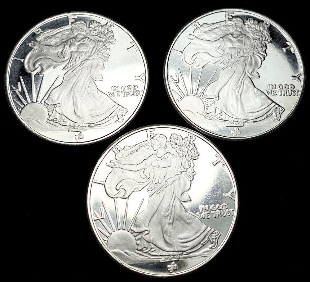 (3) Walking Liberty 1/2 oz Silver (1 of 3)