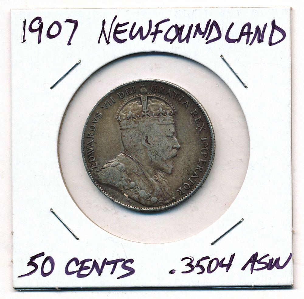 1907 Newfoundland Silver 50 Cent (1 of 3)