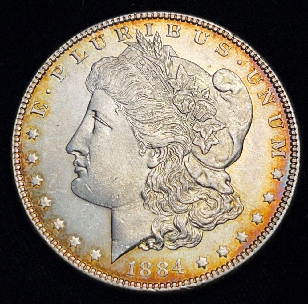 Toned 1884 Morgan Silver Dollar (1 of 2)