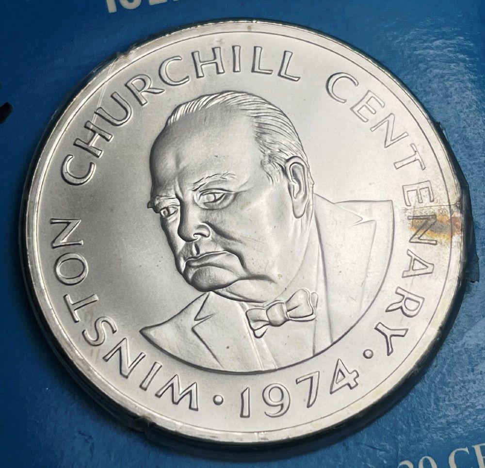 1974 Turks & Caicos Uk Winston Churchill 25 Crowns (1 of 5)