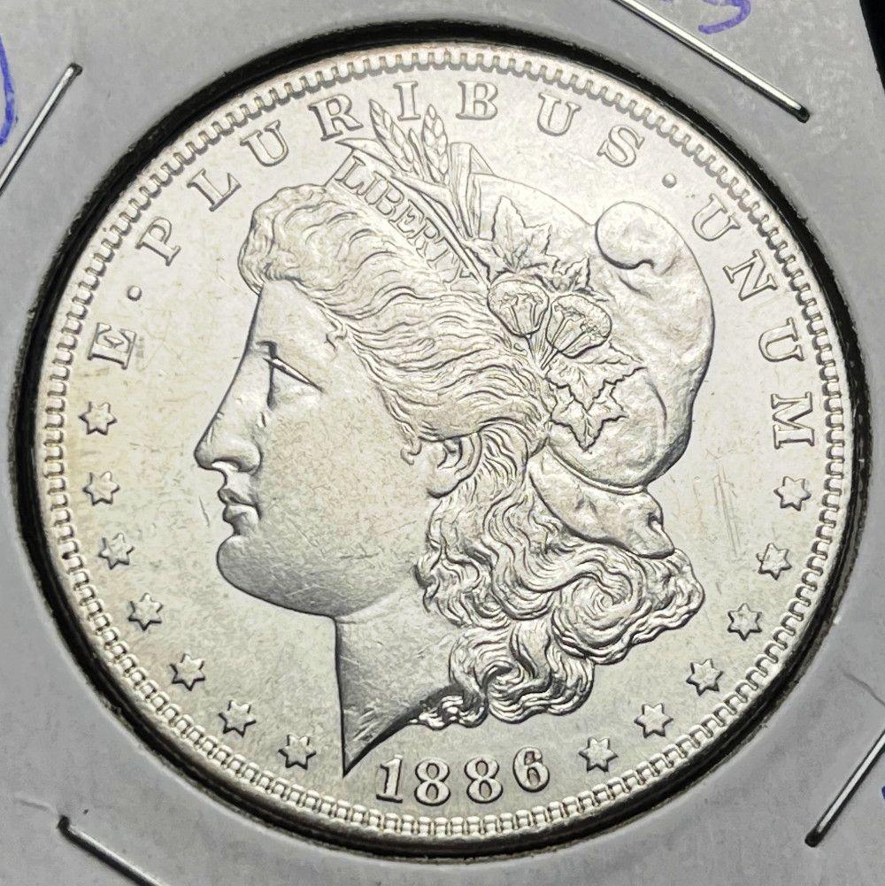 Rare Key Date 1886-S Morgan Silver Dollar BU (1 of 2)