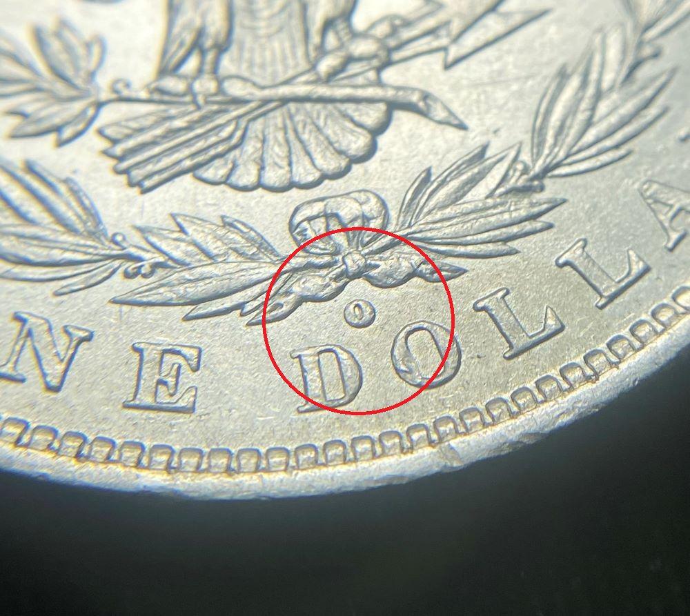 1880-O Micro "o" Morgan Silver Dollar AU/BU (1 of 4)