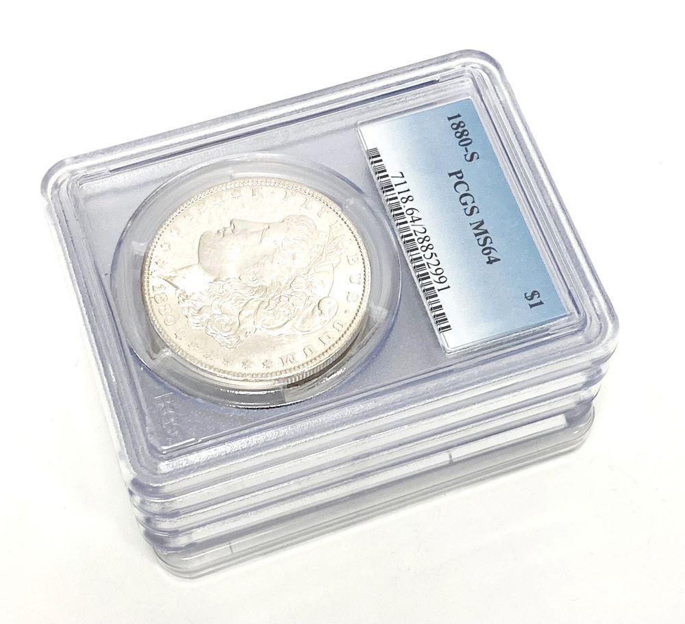 (5) 1880-S Morgan Silver Dollars PCGS MS64 (1 of 5)