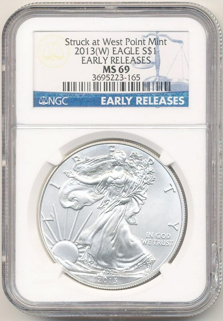 2013-W American Silver Eagle Early Releases NGC MS69 (1 of 4)