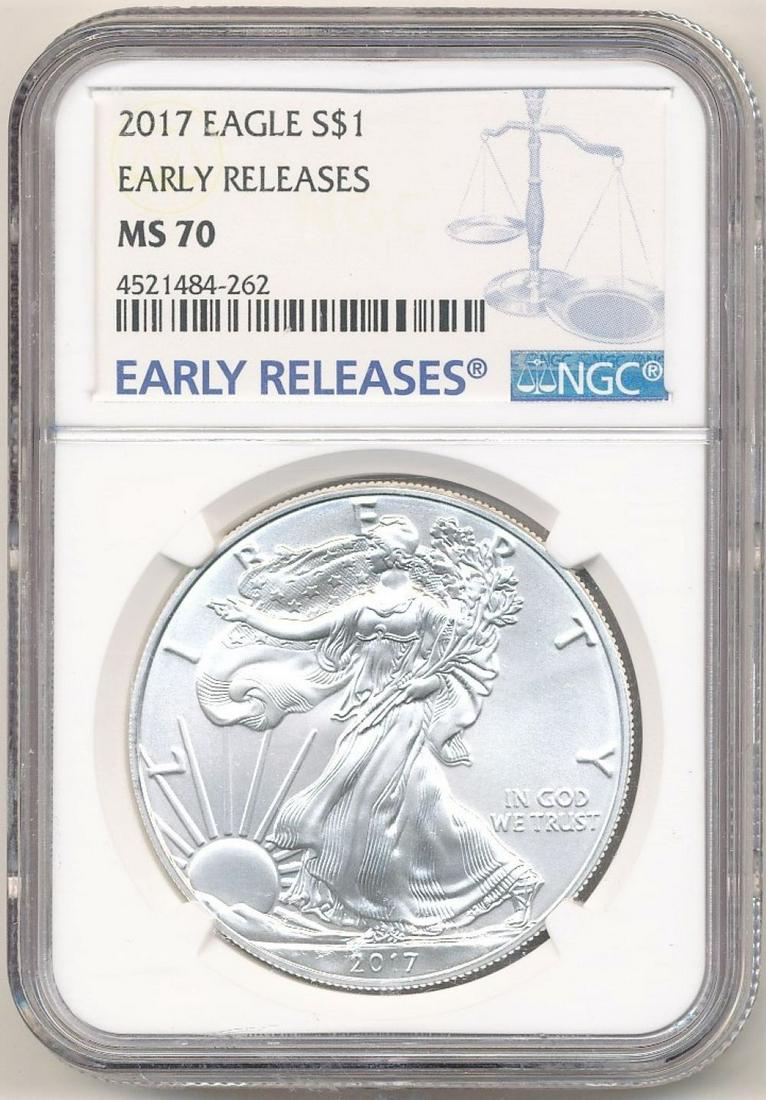 2017 American Silver Eagle Early Releases NGC MS70 (1 of 4)