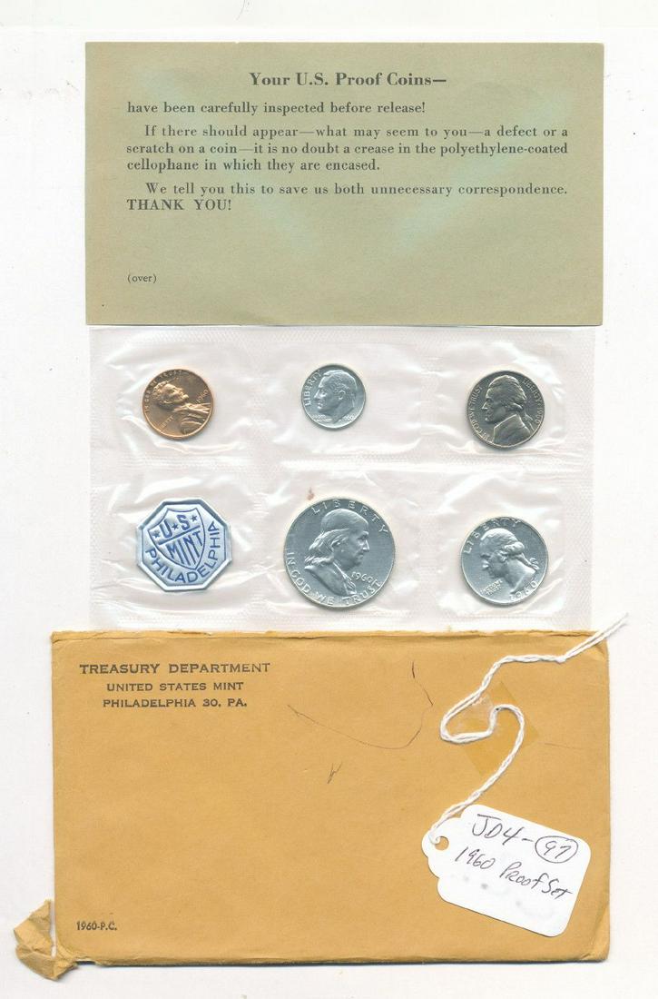 1960 United States 90% Silver Proof Set (1 of 5)