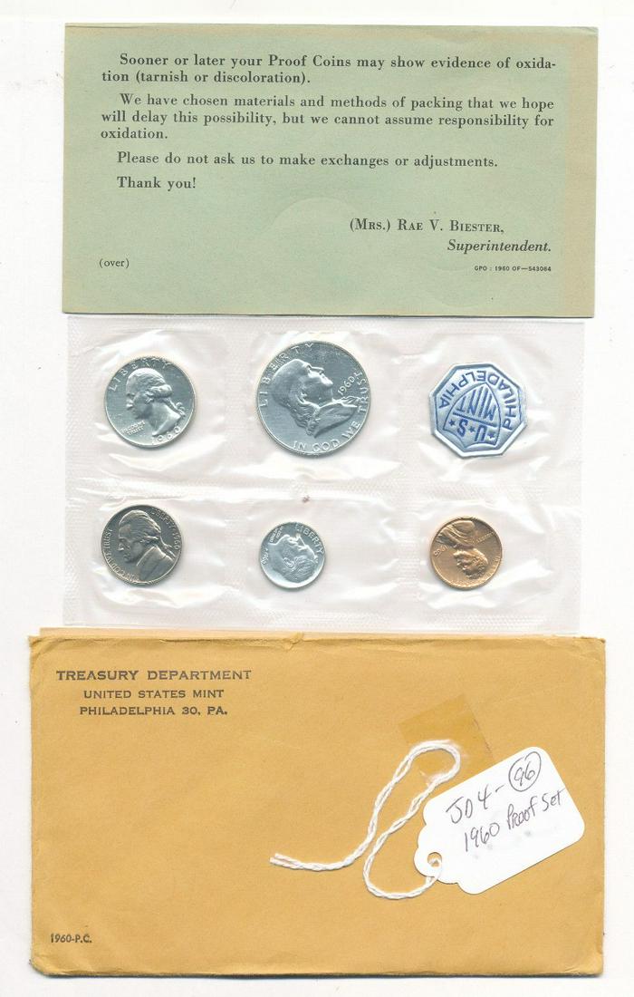 1960 United States 90% Silver Proof Set (1 of 5)