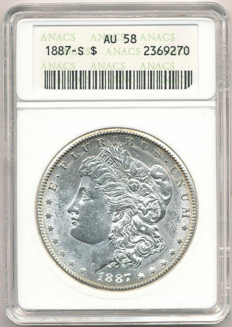 1887-S Morgan Silver Dollar ANACS AU58 (1 of 2)