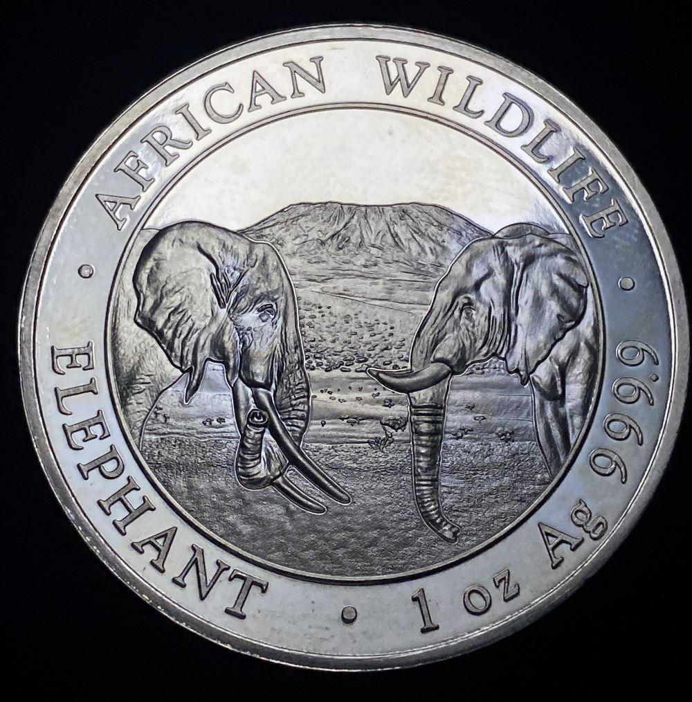 2020 Somalia 100 Shillings Elephant 1 Oz .9999 Silver: Winner shall receive the exact coin shown here. (BG)