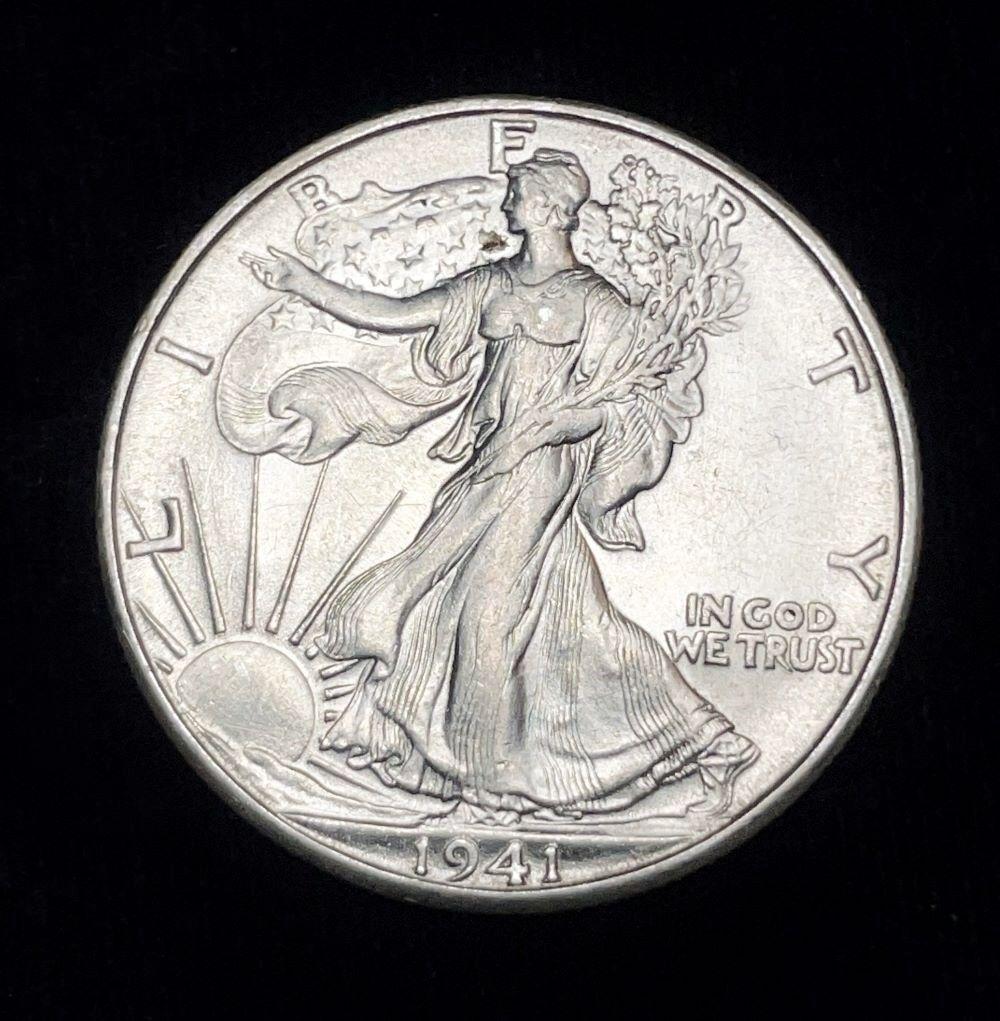 1941 Walking Liberty Silver Half Dollar MS63 (1 of 2)
