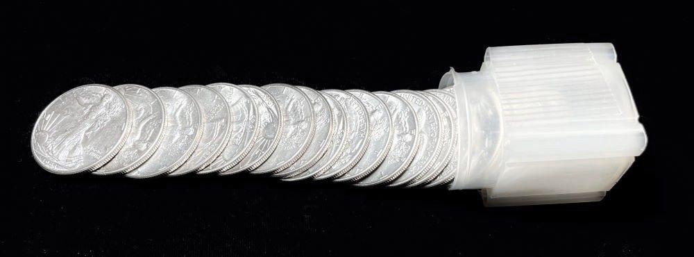 (20) Rare 1943 Walking Liberty Silver 50C BU Roll (1 of 5)