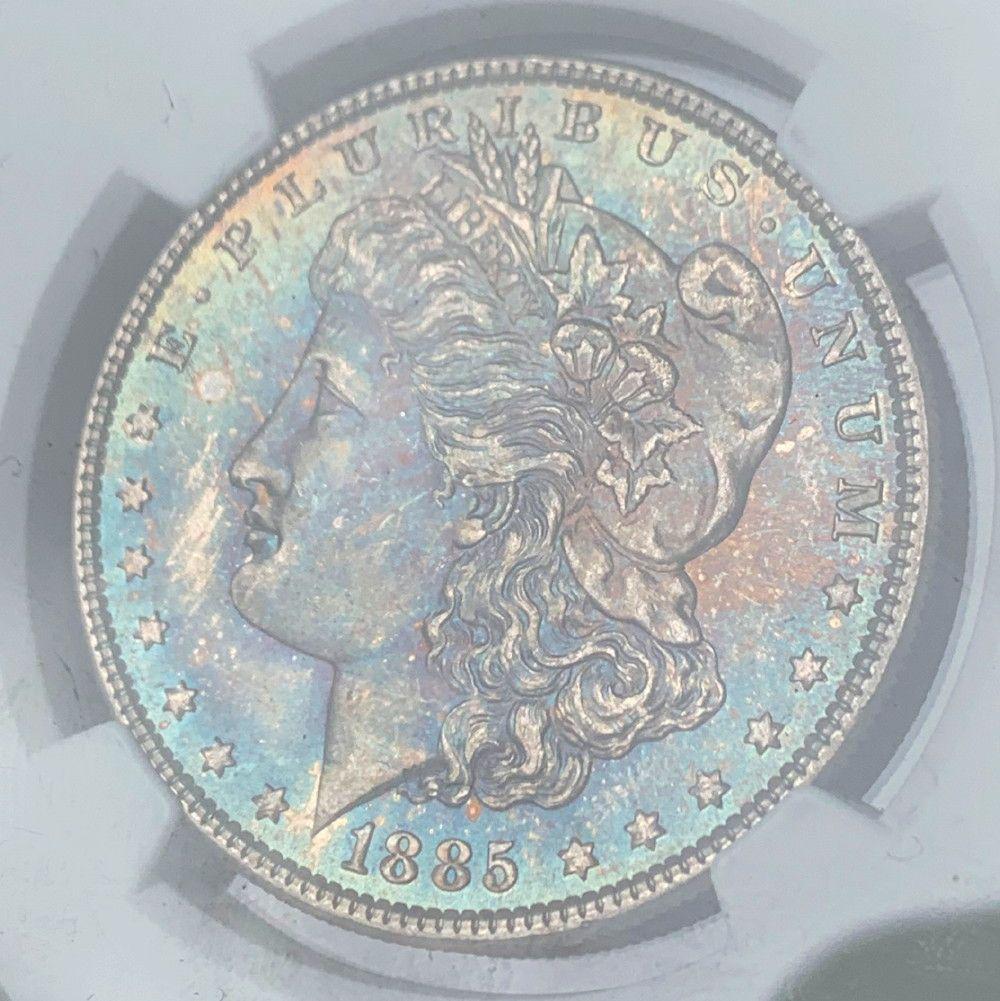 1885 Morgan Silver Dollar NGC MS65 Toned (1 of 8)