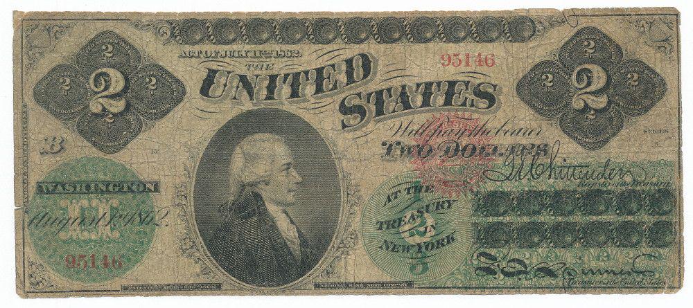 LAST MINUTE! 1862 $2 Large Size U.S. Note VG (1 of 2)