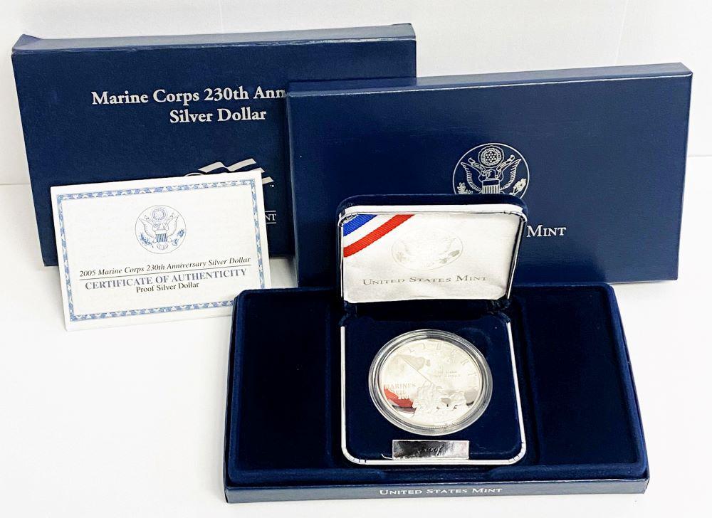 2005 Marine Corps 230th Anniv. Proof Silver Dollar (1 of 5)