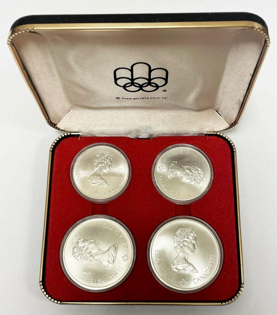 (4) 1973 Canadian Montreal Olympic Silver Coin Set (1 of 6)