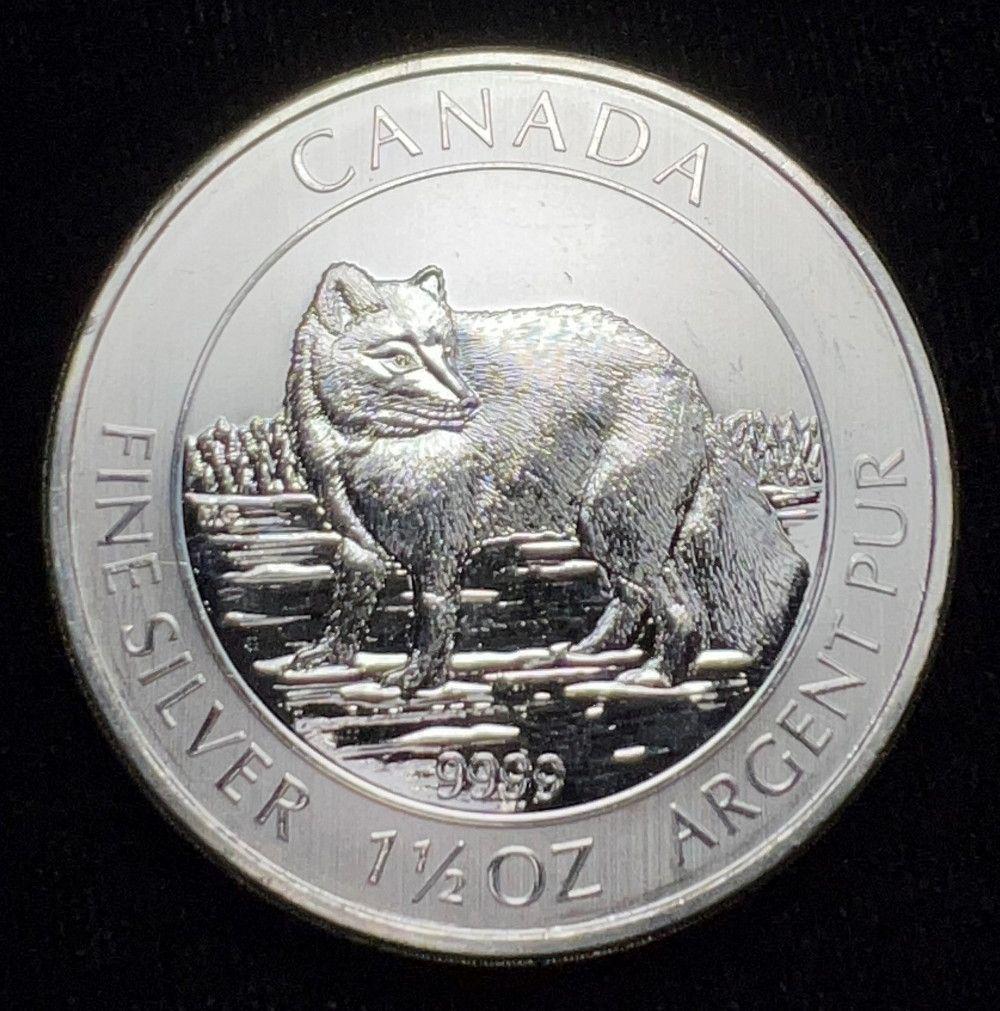 2014 Canada 1.5 oz Silver Arctic Fox (1 of 3)