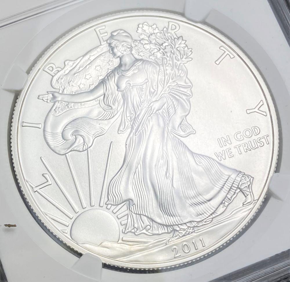 2011-W American Silver Eagle 25th Anniversary NGC MS70 (1 of 4)
