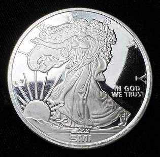 Sunshine Minting 1 oz Silver Walking Liberty Design: Winner shall receive (1) coin precisely resembling the coin shown here. (IS/UF)