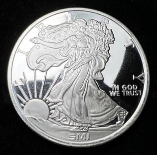 Sunshine Minting 1 oz Silver Walking Liberty Design: Winner shall receive (1) coin precisely resembling the coin shown here. (IS/UF)