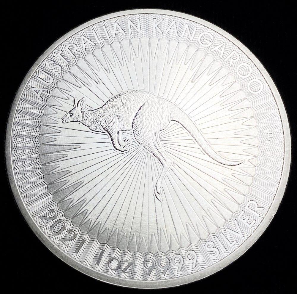2021 Australia $1 Kangaroo 1 oz Silver: Winner shall receive the exct coin shown here. (RR/UE)