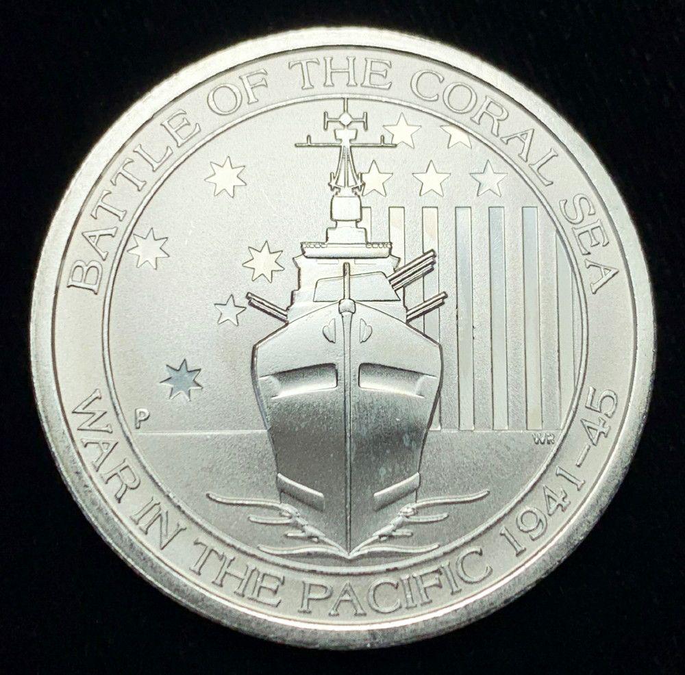 2015 Australia 50C Silver 1/2 oz Battle of Coral Sea: Winner shall receive the exact coin shown here. (IS)