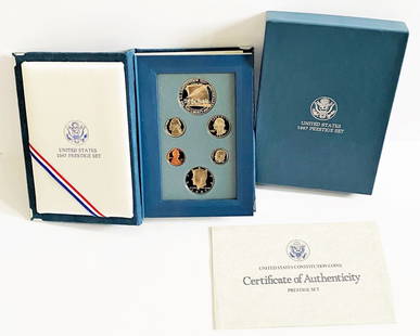 1987 United States Proof Prestige Set (6-coins): Winner shall receive the exact set (6-coins) shown here. (RR/B)