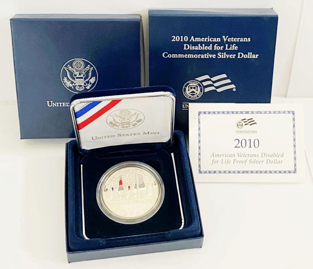 2010 American Veterans Disabled Commem. Proof Silver $1 (1 of 4)