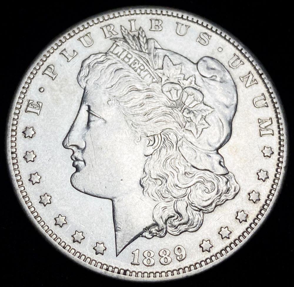 1889-S Morgan Silver Dollar AU (1 of 2)