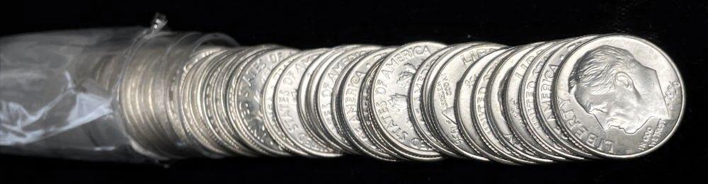 1956-D Mint Condition Roll (50-Coins) 90% Silver Dimes: 1956-D Mint Condition Roll (50-Coins) 90% Silver Roosevelt DimesWinner shall receive the exact coins (50-coins) shown here. (JM/B)