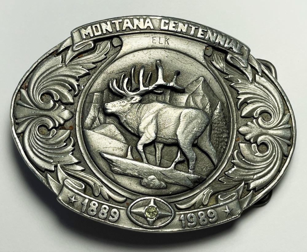 1989 Montana Centennial Belt Buckle: Winner shall receive the exact item shown here. (JM/B)