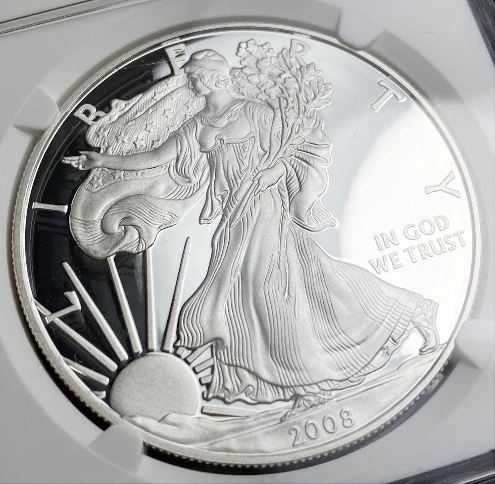 2008-W American Silver Eagle NGC PF69 Ultra Cameo (1 of 5)