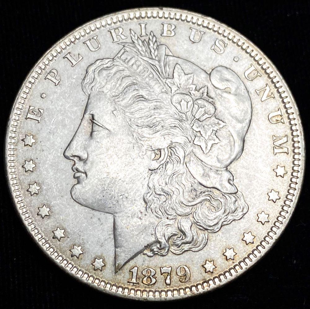 Original 1879 Morgan Silver Dollar AU (1 of 4)