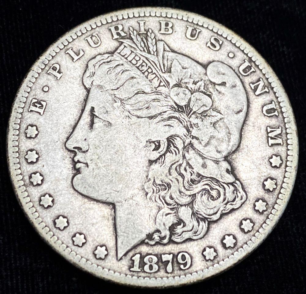 Original 1879-CC Morgan Silver Dollar VF (1 of 4)