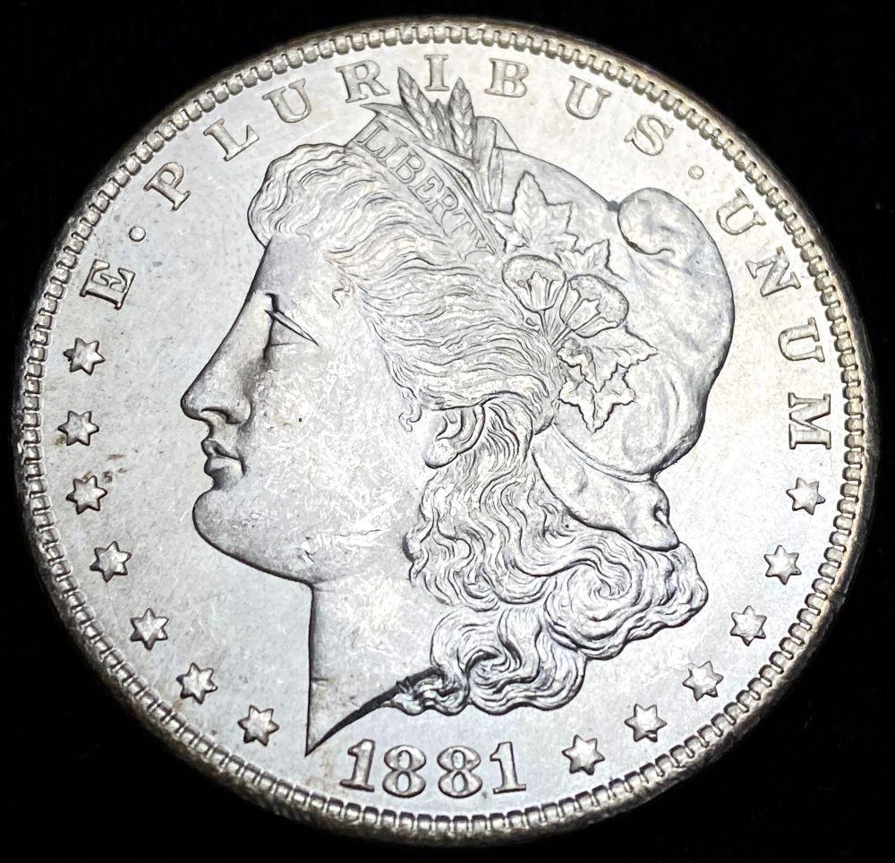Original 1881-CC Morgan Silver Dollar MS64 (1 of 4)