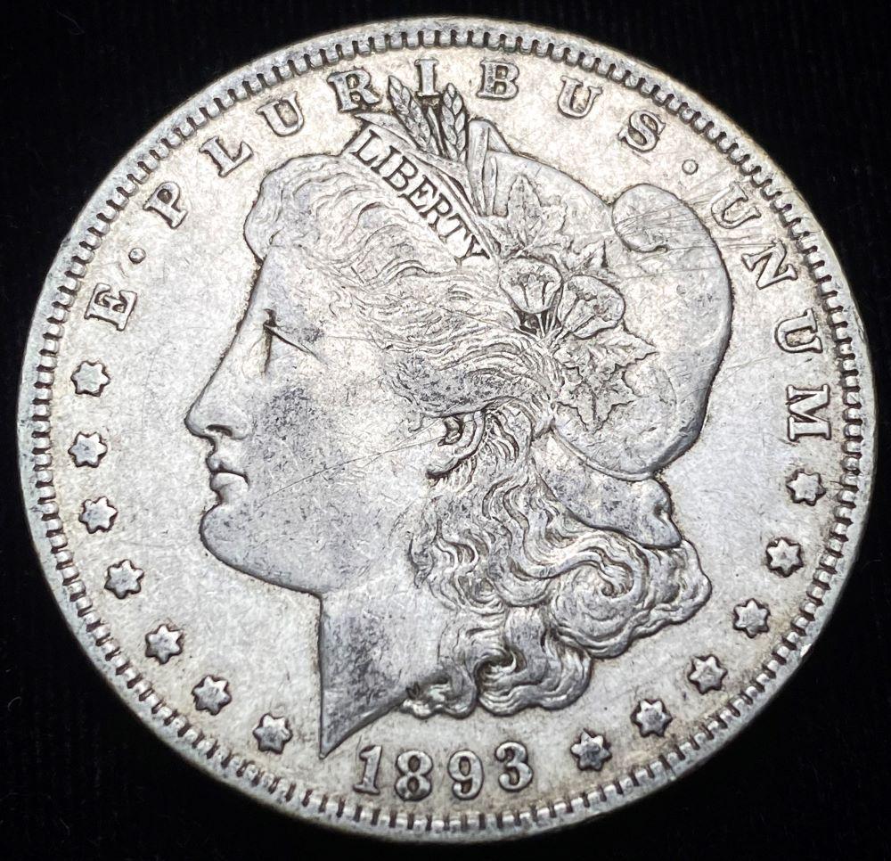 Original 1893 Morgan Silver Dollar XF (1 of 4)