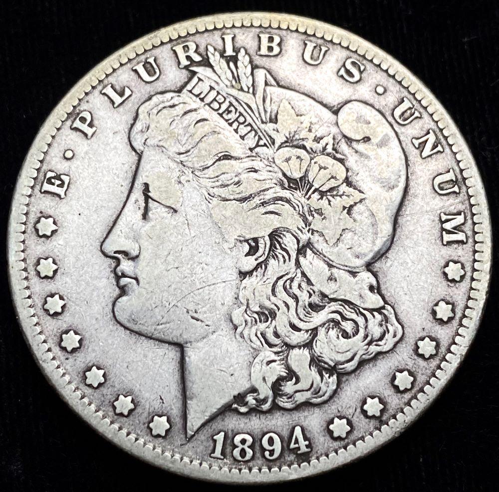 Original 1894-S Morgan Silver Dollar VF (1 of 4)
