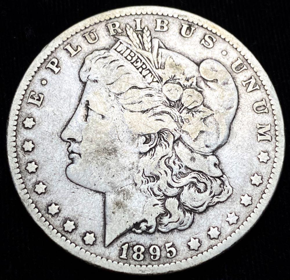 Original 1895-O Morgan Silver Dollar VF (1 of 4)