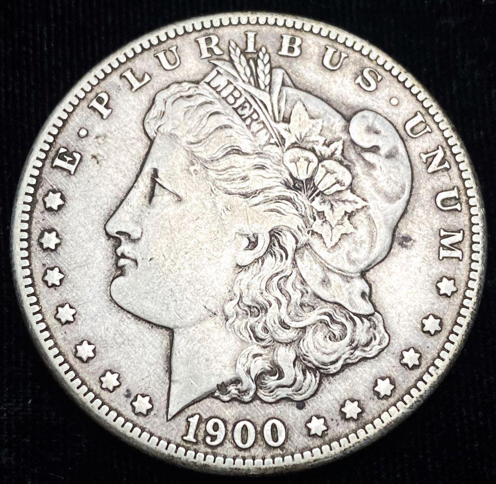 Original 1900-S Morgan Silver Dollar VF (1 of 4)