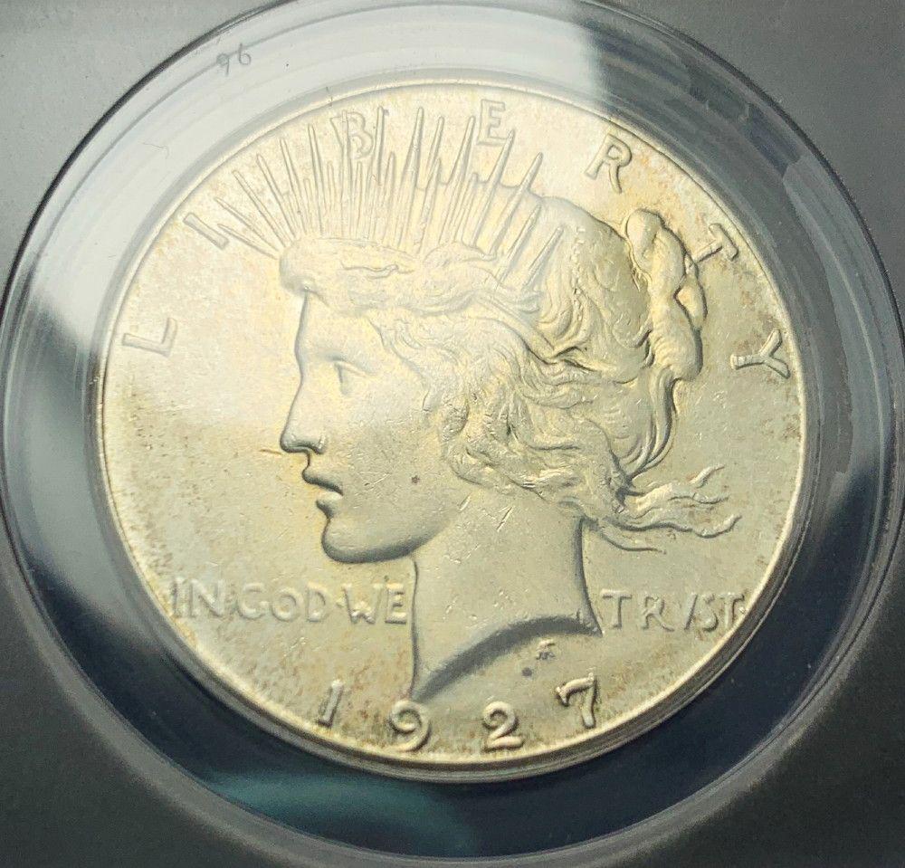 1927 Peace Silver Dollar ANACS AU58 (1 of 4)