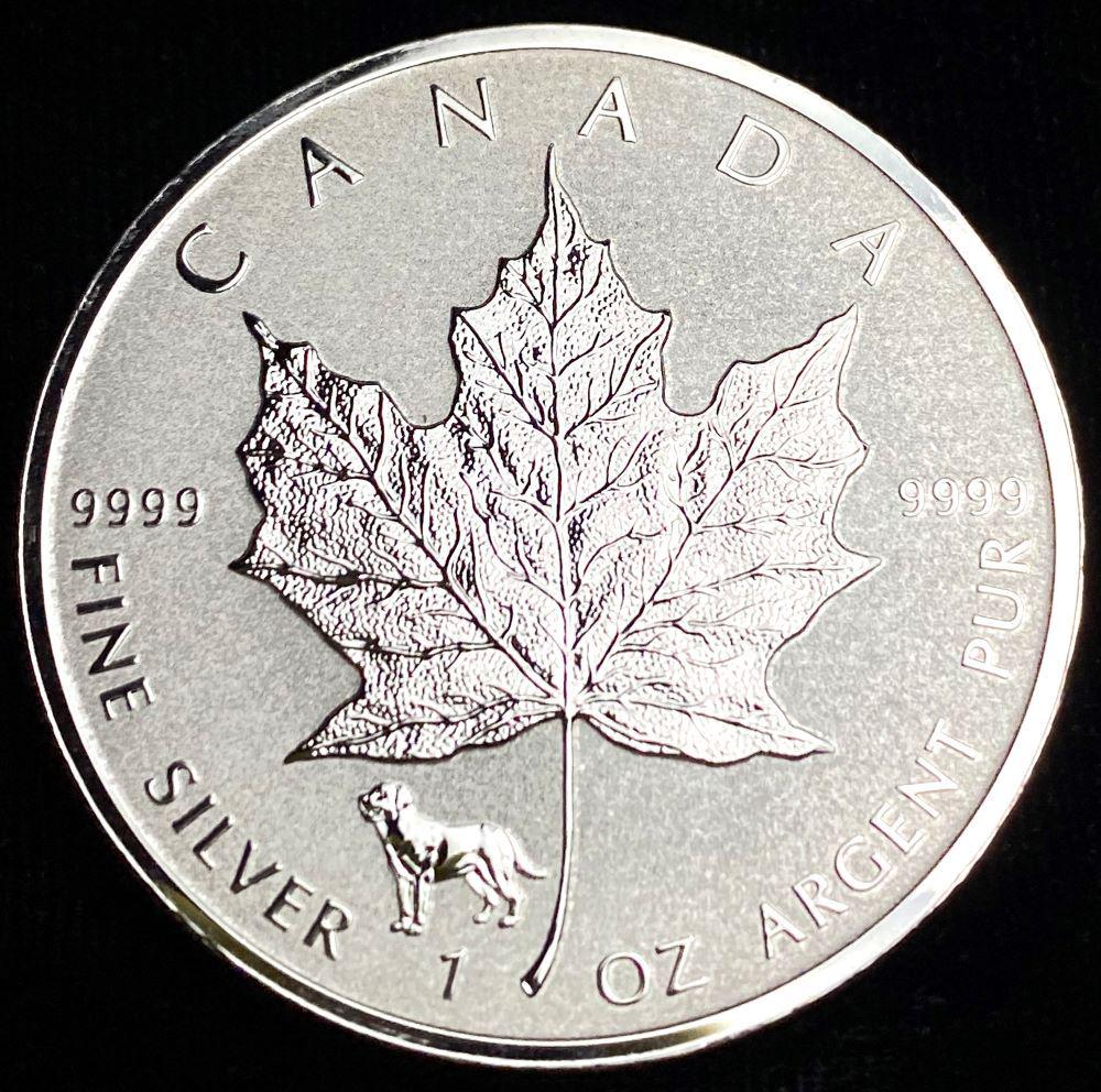 2018 Canada $5 Maple Leaf Dog Privy 1 ozt .9999 Silver (1 of 2)
