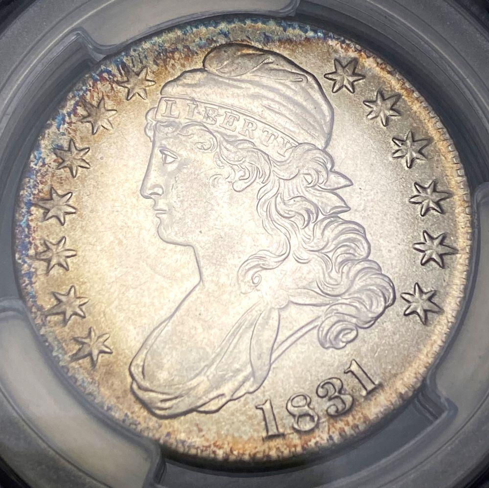 1831 Capped Bust Half Dollar PCGS AU58 Toned (1 of 4)