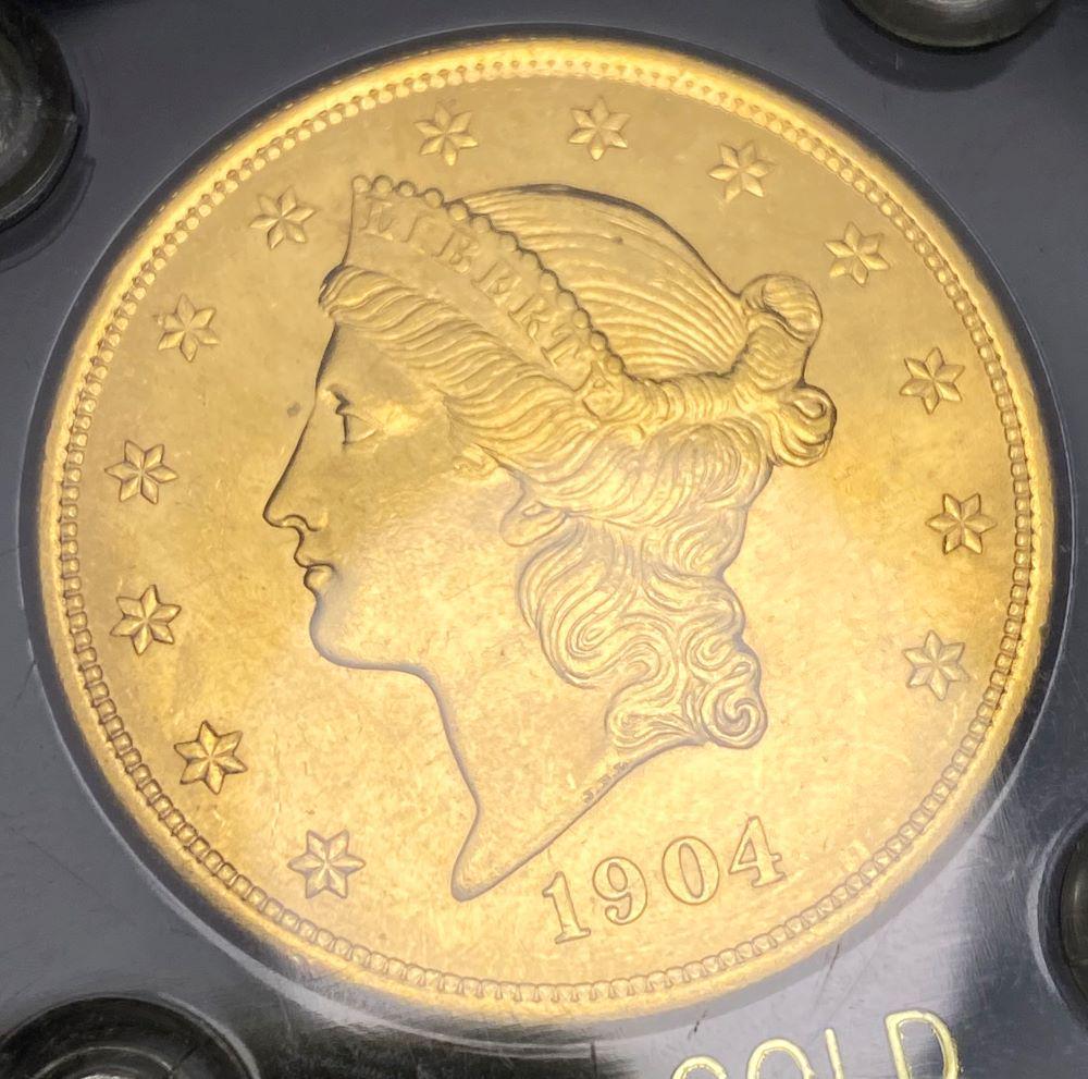 Extremely High Grade 1904 $20 Gold Liberty Head (1 of 4)