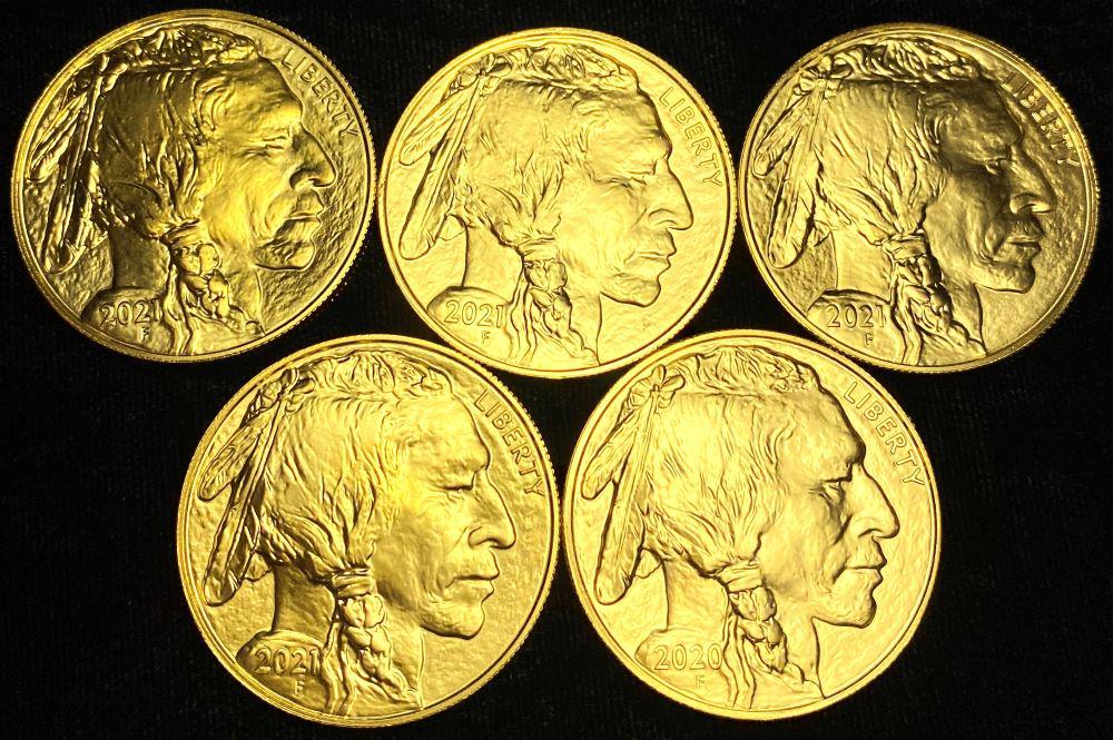(5) 2020-2021 Gold $50 Buffalo 1 ozt (1 of 4)